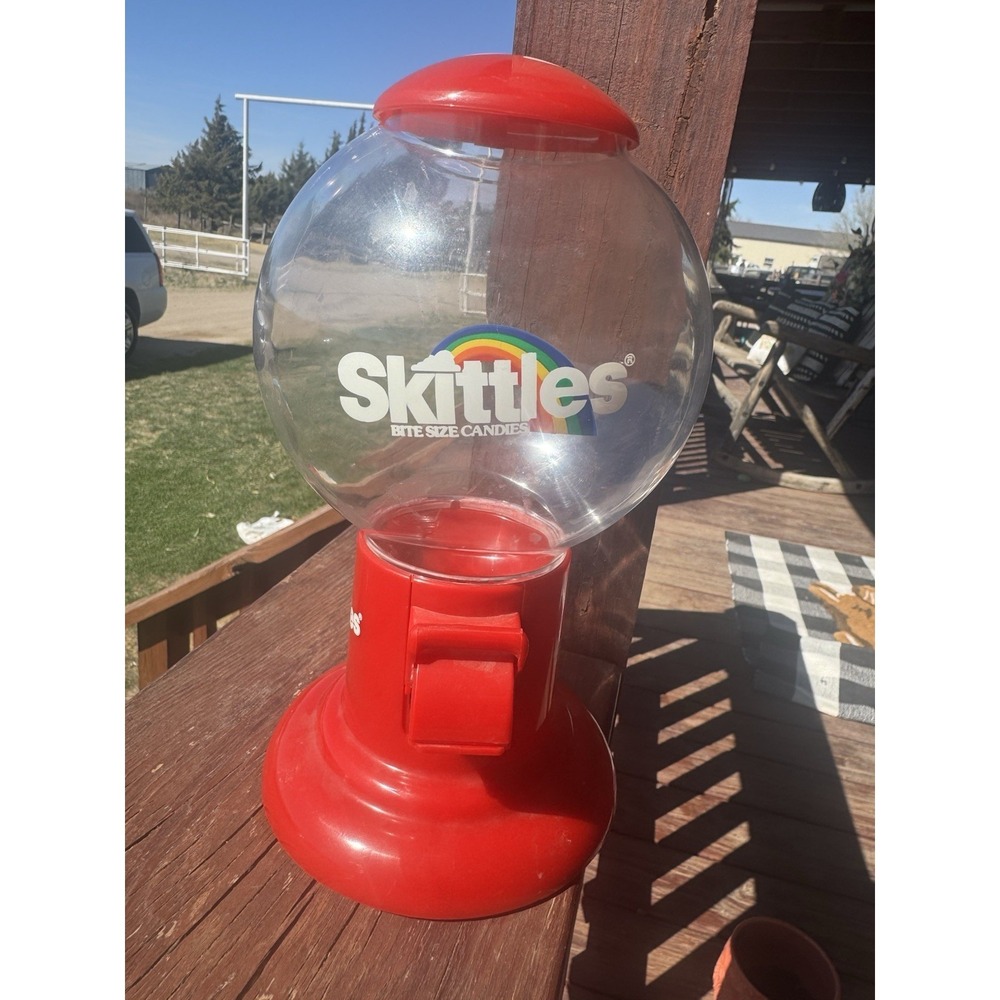 1991 Skittles Candy Dispenser Mars Incorporated Bite Size Candies 9" Tall
